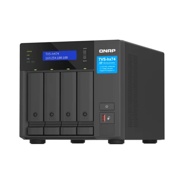 QNAP TVS-H474 | Storage ZFS 4 Baias | Desempenho Enterprise