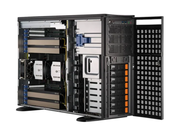 Supermicro SYS-741GE-TNRT - Workstation GPU Torre com Suporte para NVIDIA H100/A100