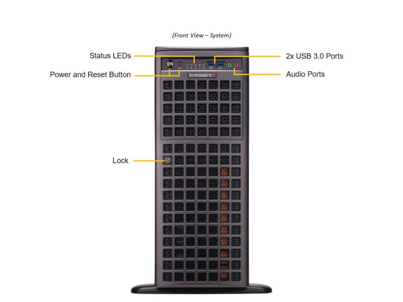 Supermicro SYS-741GE-TNRT - Workstation GPU Torre com Suporte para NVIDIA H100/A100 - Imagem 5