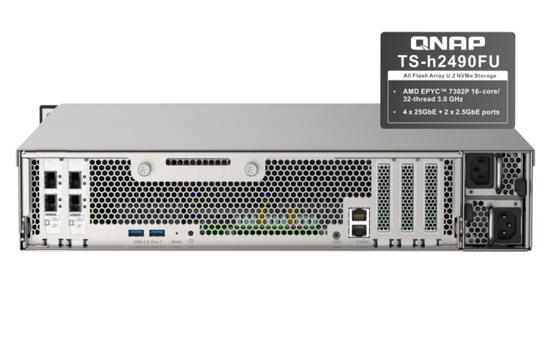 QNAP TS-h2490FU-7302P-256G - Storage NVMe Enterprise 256GB com AMD EPYC 7302P - Imagem 10