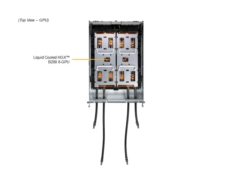 Servidor Supermicro A+ AS-4126GS-NBR-LCC 4U, 8x GPU HGX B200, AMD EPYC, Resfriamento Líquido - Imagem 5
