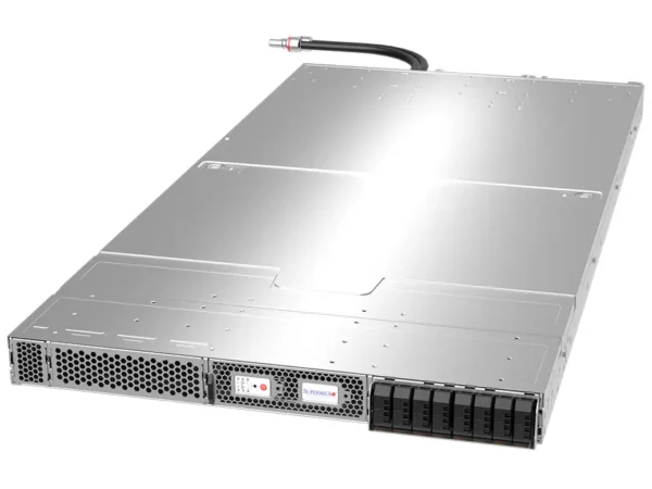 Supermicro GPU SuperServer SYS-111GL-NHR-LCC com NVIDIA GH200 Grace Hopper, 1U, GPU H100 Integrada, Refrigeração Líquida