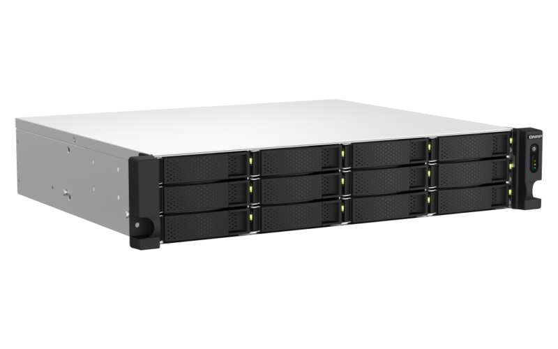 Servidor NAS QNAP TS-1264U-RP Intel Celeron Quad-Core, 12 Baias, 2.5GbE, HDMI 4K, PCIe, Fonte Redundante - Imagem 4