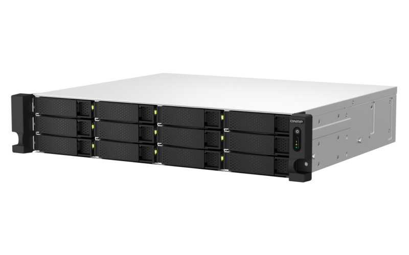 Servidor NAS QNAP TS-1264U-RP Intel Celeron Quad-Core, 12 Baias, 2.5GbE, HDMI 4K, PCIe, Fonte Redundante - Imagem 3
