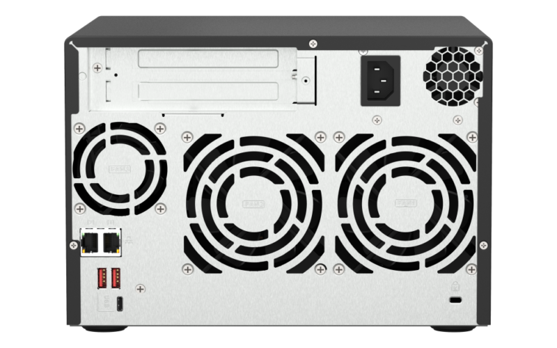 Servidor NAS QNAP TS-673A-8G AMD Ryzen V1500B, 8GB RAM DDR4, 2x 2.5GbE, 2x M.2 NVMe, PCIe Expansível - Imagem 2