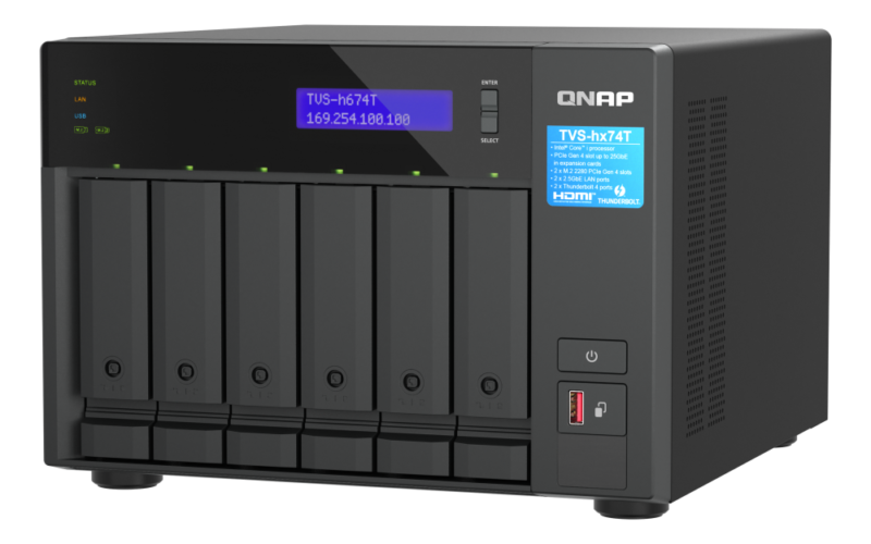 QNAP TVS-h674T-i5-32G - NAS Profissional com Thunderbolt 4 e Intel Core i5 para Criadores de Conteúdo | Vircos - Imagem 3