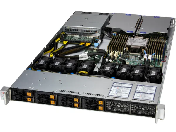 Supermicro SuperServer SYS-112C-TN – 1U, 12 Baias NVMe/SAS/SATA, PCIe 5.0, Xeon 6700/6500, OCP CloudDC