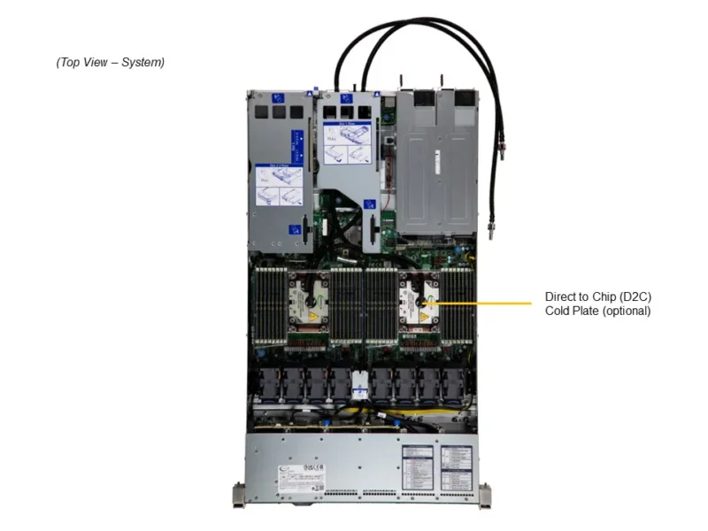 Servidor Supermicro SuperServer SYS-121H-TNR 1U, 8 Baias NVMe/SAS/SATA, Dual Xeon Gen 5/4, PCIe 5.0, NVIDIA Gold - Imagem 3