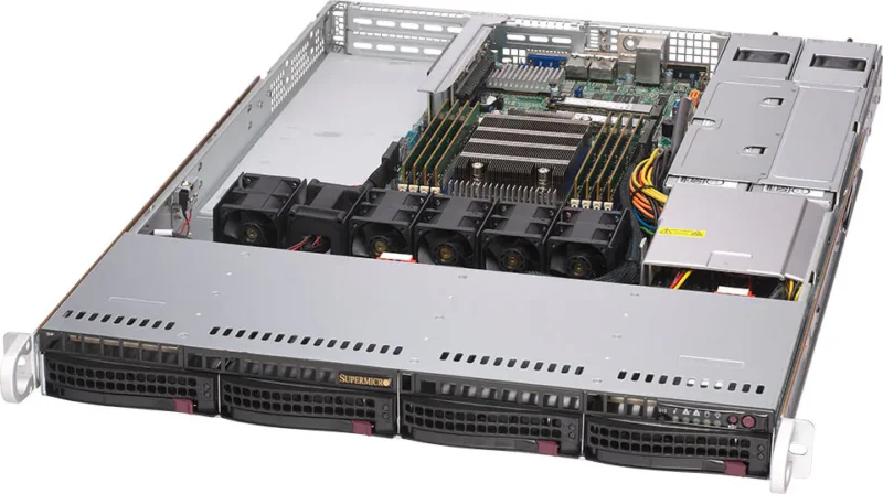 Servidor Supermicro A+ AS-1014S-WTRT 1U AMD EPYC, 4 Baias SATA, 10GbE Duplo