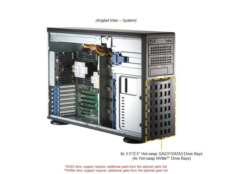 Supermicro SuperServer SYS-741P-TR | 4U Rack, Xeon Dual, 4TB DDR5, Redundância 1200W - Imagem 6