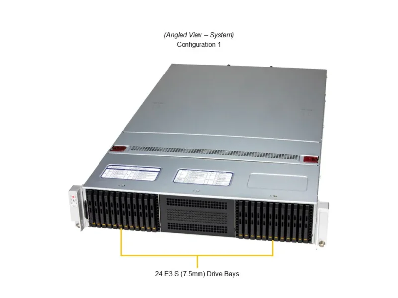 Servidor Supermicro SSG-222B-NE3X24R 2U All-Flash NVMe E3.S com Xeon 6 e PCIe 5.0 - Imagem 12