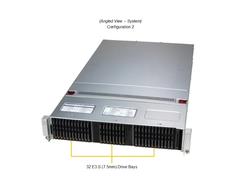 Servidor Supermicro SSG-222B-NE3X24R 2U All-Flash NVMe E3.S com Xeon 6 e PCIe 5.0 - Imagem 11