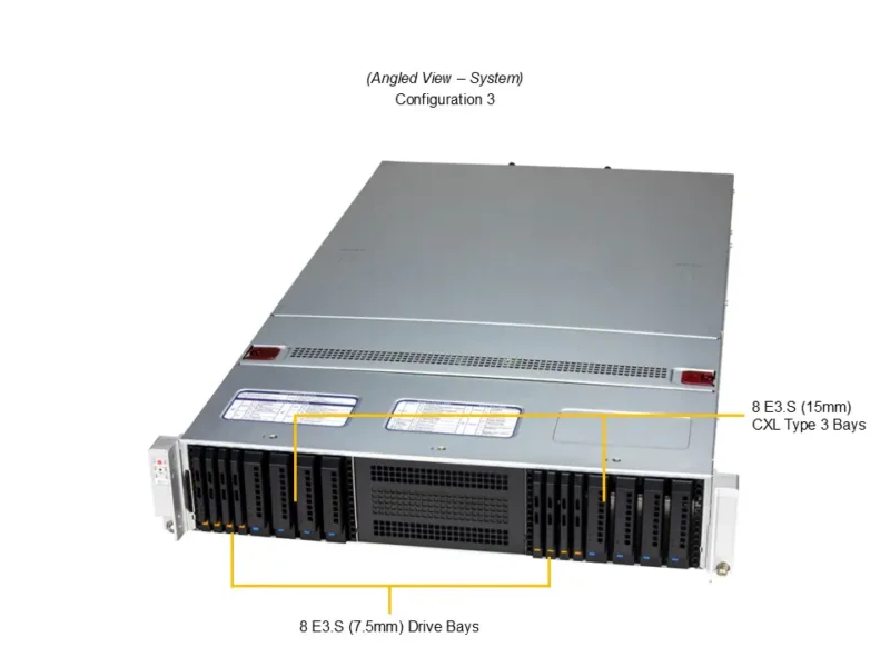 Servidor Supermicro SSG-222B-NE3X24R 2U All-Flash NVMe E3.S com Xeon 6 e PCIe 5.0 - Imagem 10