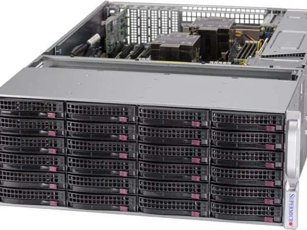 Servidor Supermicro SSG-640P-E1CR36H 4U 36 Baias, Xeon Scalable, PCIe 4.0, 2x10GbE, Redundância de Energia