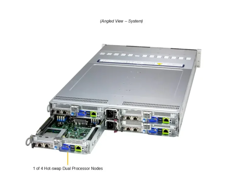 Servidor Supermicro BigTwin SYS-622BT-HNC8R 2U 4 Nós com Suporte a Xeon 6700/6500, DDR5 e Armazenamento NVMe/SAS 3,5" - Imagem 6