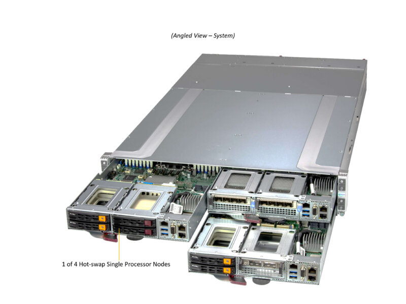 Supermicro SuperServer SYS-211GT-HNTF – 2U GrandTwin 4 Nós, Xeon Scalable, até 4TB DDR5, 4x NVMe por nó - Imagem 6