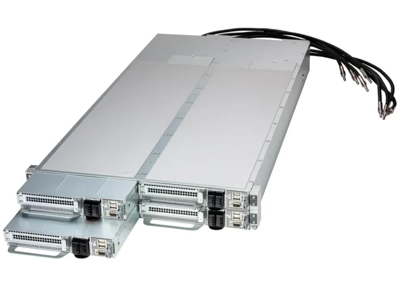 Servidor Supermicro A+ AS-2126FT-HE-LCC 2U 4 Nós, AMD EPYC 9005/9004, até 6TB DDR5, Refrigeração Líquida