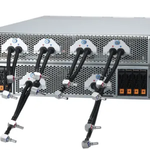 Servidor Supermicro SYS-421GE-TNHR2-LCC 4U com 8 GPUs H100/H200, Xeon Scalable, Resfriamento Líquido
