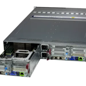 Servidor Supermicro BigTwin SYS-221BT-DNC8R 2U 2 Nós, 24x NVMe/SAS/SATA, Suporte Xeon 5ª Geração, até 8TB DDR5 ECC