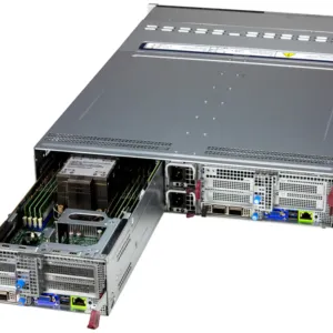 Servidor Supermicro SYS-222BT-DNR 2U 2 Nós, 12x NVMe por Nó, Xeon 6700/6500, DDR5, PCIe 5.0, Alta Performance HPC/IA