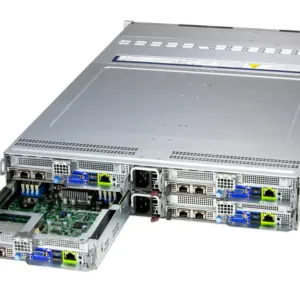 Servidor Supermicro BigTwin SYS-222BT-HNC8R 2U 4 Nós com Suporte Intel Xeon, até 4TB DDR5, 6x NVMe Hot-Swap por Nó