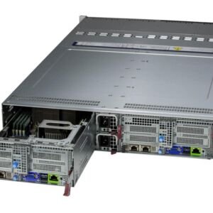 Servidor Supermicro BigTwin SYS-621BT-DNC8R 2U com 2 Nós, Suporte Xeon 5ª/4ª Geração, 6x Baias NVMe/SAS/SATA por Nó