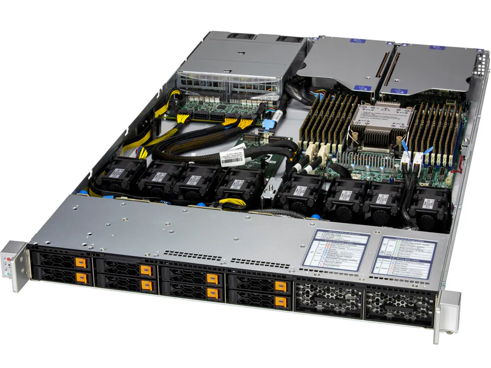 Supermicro SuperServer SYS-112C-TN – 1U, 12 Baias NVMe/SAS/SATA, PCIe 5.0, Xeon 6700/6500, OCP CloudDC