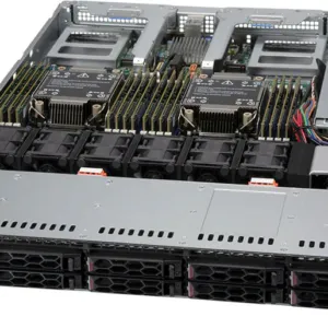 Supermicro SuperServer SYS-120C-TN10R | 1U, 10x NVMe, Dual Xeon, 16 DIMMs, Redundância