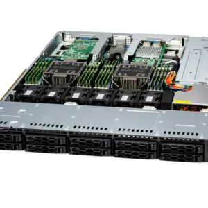 Servidor Supermicro SuperServer SYS-121C-TN10R 1U, 10x Bays 2.5", Dual Xeon 5ª/4ª Gen, DDR5, PCIe 5.0, Redundante 860W