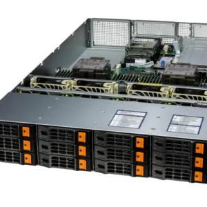Servidor Supermicro SYS-621H-TN12R 2U | Dual Xeon 4ª/5ª Geração | 12 Baias NVMe/SAS/SATA | 4 GPUs