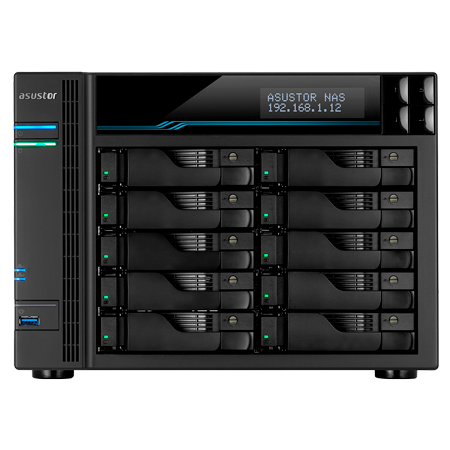 NAS Asustor LOCKERSTOR 10 Pro AS7110T Intel Xeon E-2224, 10 Baias, ECC, 10GbE, Expansível até 64GB - Imagem 3