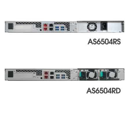 NAS Asustor Lockerstor 4RS/4RD AS6504RS/AS6504RD, 4 Baias, Intel Atom C3538, 8GB DDR4, 4x USB 3.2, 4x LAN (2x 2.5GbE), Fonte Redundante - Imagem 2