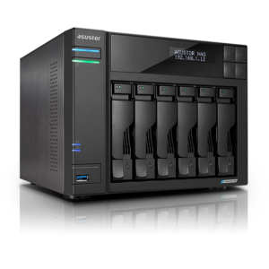 NAS ASUSTOR LOCKERSTOR 6 Gen2 AS6706T – Intel Celeron N5105, 8GB DDR4, 6 Baias, 4x M.2 NVMe, 2x 2.5GbE