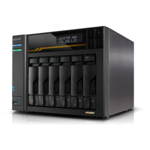 NAS Asustor LOCKERSTOR 6 Gen3 AS6806T, Ryzen Quad-Core, 16GB ECC DDR5, 6 Baias, 4x M.2 NVMe, 10GbE