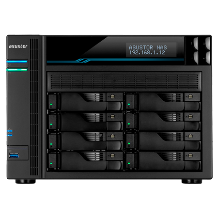 NAS ASUSTOR LOCKERSTOR 8 AS6508T – 8 Baias, Intel Atom Quad-Core, 8GB DDR4, 4 Portas LAN (10GbE + 2.5GbE), Expansível até 64GB - Imagem 3