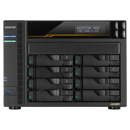 NAS Asustor LOCKERSTOR 10 Gen3 AS6810T, 10 Baias, Ryzen V3C14, 16GB ECC DDR5, Dual 10GbE - Imagem 3