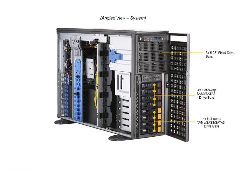 Supermicro SYS-740GP-TNRT - Workstation Torre para Virtualização e HPC - Imagem 6