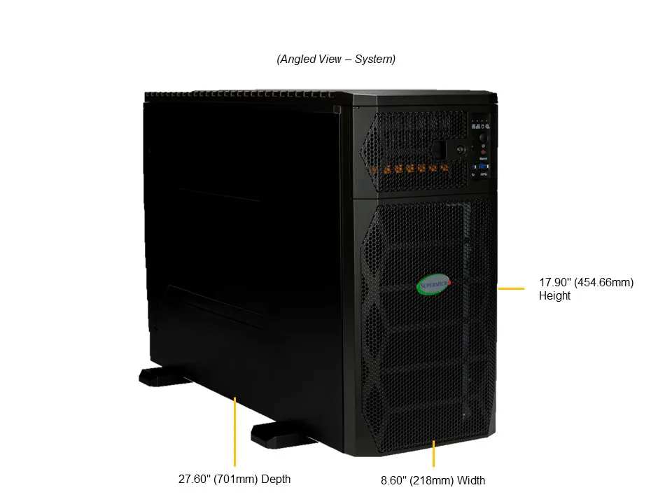 Supermicro SYS-751GE-TNRT - Workstation GPU 5U com Liquid Cooling para IA e HPC - Imagem 2