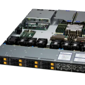 Servidor Supermicro A+ AS-1116CS-TN com AMD EPYC 9004/9005, até 12 Baias NVMe/SATA/SAS, 1U Rackmount