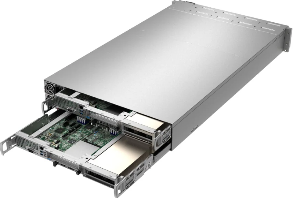 Servidor Supermicro A+ AS-2114GT-DPNR 2U Dual Node com AMD EPYC, até 3 GPUs por nó e Certificação Nvidia