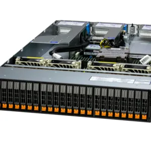 Servidor Supermicro A+ AS-2115HS-TNR 2U AMD EPYC, 24 Baias 2,5", DDR5, PCIe 5.0, Redundante 1600W