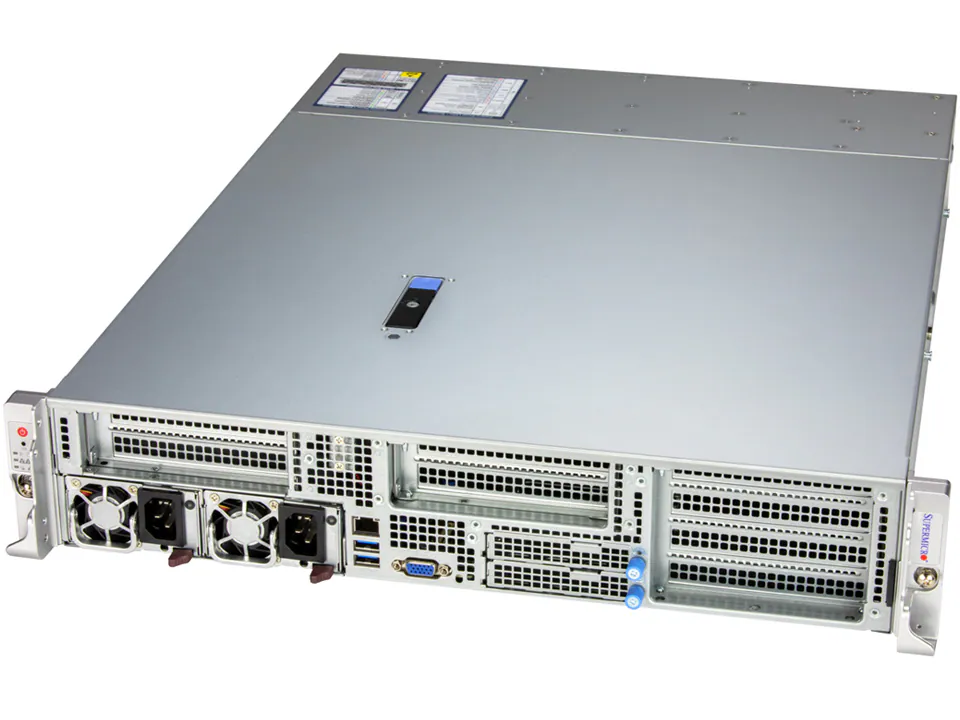 Servidor Supermicro A+ AS-2115HE-FTNR 2U, AMD EPYC 9004/9005, 24 Baias Hot-Swap 2,5″, PCIe 5.0, Suporte a GPU