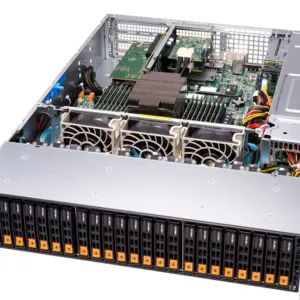 Servidor Supermicro A+ AS-2114S-WN24RT 2U, 24 Baias NVMe, AMD EPYC, 10GbE Duplo