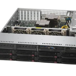 Servidor Supermicro SYS-622B-TRT 2U com 2x Xeon, 6x PCIe 5.0, 10GbE, 8 Baias Hot-Swap