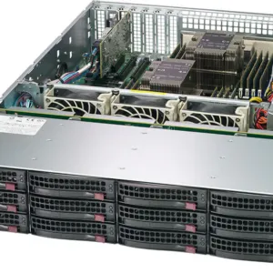 Servidor Supermicro SSG-620P-ACR12H 2U 12 Baias SAS/SATA, Xeon 3ª Geração, PCIe 4.0, 10GbE