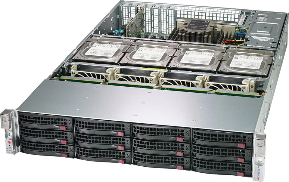 Servidor Supermicro SSG-620P-ACR16H 2U, 16 Baias SAS/SATA, Xeon Scalable, PCIe 4.0, 2x 10GbE