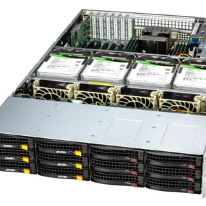 Servidor Supermicro SSG-621E-ACR16H 2U com 16 Baias Hot-Swap, Dual Xeon, PCIe 5.0 e Fonte Redundante 1600W