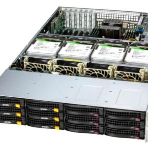 Servidor Supermicro SSG-621E-ACR16L 2U com 16 Baias Hot-Swap, Xeon 5ª Geração, DDR5, 10GbE