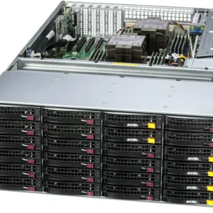 Servidor Supermicro SSG-641E-E1CR36H 4U, 36 Baias, Dual Xeon, DDR5, 10GbE, RAID HW