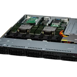 Servidor Supermicro SuperServer SYS-121C-TN2R 1U com 2x PCIe 5.0 x16, 8 Baias Hot-Swap e Suporte Xeon Scalable